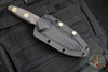 Microtech Socom Alpha- Mini- Tanto Edge- Carbon Fiber Handle- Black Full Serrated DLC Blade 114M-3 DLCCFS