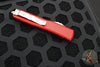 Microtech Ultratech OTF Knife- Hellhound- Red Handle- Stonewash Blade 119-10 RDS