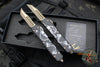 Microtech Ultratech OTF Knife Set- Hellhound & Warhound- Death Card Finished Handle- Apocalyptic Bronze Finished Blade 119-13 SETDCS