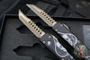 Microtech Ultratech OTF Knife Set- Hellhound & Warhound- Death Card Finished Handle- Apocalyptic Bronze Finished Blade 119-13 SETDCS
