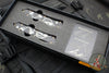 Microtech Ultratech OTF Knife Set- Hellhound & Warhound- Death Card Finished Handle- Apocalyptic Bronze Finished Blade 119-13 SETDCS