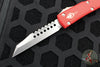 Microtech Ultratech OTF Knife- Warhound- Red Handle- Stonewash Blade 119W-10 RDS