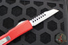 Microtech Ultratech OTF Knife- Warhound- Red Handle- Stonewash Blade 119W-10 RDS