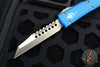 Microtech Ultratech OTF Knife- Warhound- Blue Handle- Bronzed Blade 119W-13 BLS