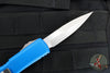 Microtech Ultratech OTF Knife- Bayonet Edge- Blue Handle- Stonewash Blade 120-10 BL