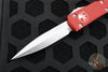 Microtech Ultratech OTF Knife- Bayonet Edge- Red Handle- Stonewash Blade 120-10 RD
