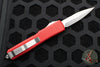 Microtech Ultratech OTF Knife- Bayonet Edge- Red Handle- Stonewash Blade 120-10 RD