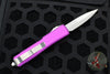 Microtech Ultratech OTF Knife- Bayonet Edge- Violet Handle With Stonewash Blade 120-10 VI