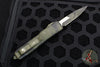 Microtech Ultratech OTF Knife- Bayonet Edge- Olive Camo Handle- Olive Camo Part Serrated Blade 120-2 OCS