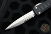 Microtech Ultratech II Stepped OTF Knife- Bayonet Edge- Black With Satin Part Serrated Blade 120II-5 S