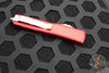 Microtech Ultratech OTF Knife- Single Edge- Red Handle- Apocalyptic Blade 121-10 APRD