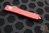 Microtech Ultratech OTF Knife- Single Edge- Red Handle- Apocalyptic Blade 121-10 APRD