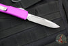 Microtech Ultratech OTF Knife- Single Edge- Violet Handle- Apocalyptic Blade 121-10 APVI