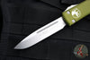 Microtech Ultratech OTF Knife- Single Edge- OD Green Handle- Stonewash Blade 121-10 OD