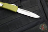 Microtech Ultratech OTF Knife- Single Edge- OD Green Handle- Stonewash Blade 121-10 OD