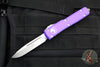 Microtech Ultratech OTF Knife- Single Edge- Purple Handle- Stonewash Plain Edge 121-10 PU