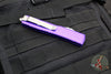 Microtech Ultratech OTF Knife- Single Edge- Purple Handle- Stonewash Plain Edge 121-10 PU