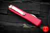 Microtech Ultratech Red Single Edge OTF Knife Stonewash Blade 121-10 RD