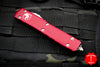 Microtech Ultratech Red Single Edge OTF Knife Stonewash Blade 121-10 RD