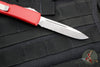 Microtech Ultratech OTF Knife- Single Edge- Red Handle- Apocalyptic Part Serrated Blade 121-11 APRD