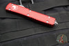 Microtech Ultratech OTF Knife- Single Edge- Red Handle- Apocalyptic Part Serrated Blade 121-11 APRD