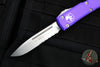 Microtech Ultratech OTF Knife- Purple Handle- Stonewash Part Serrated Blade 121-11 PU
