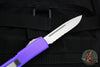 Microtech Ultratech OTF Knife- Purple Handle- Stonewash Part Serrated Blade 121-11 PU