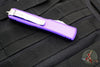 Microtech Ultratech OTF Knife- Purple Handle- Stonewash Part Serrated Blade 121-11 PU