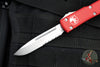 Microtech Ultratech OTF Knife- Red Handle- Stonewash Part Serrated Blade 121-11 RD