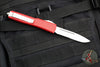 Microtech Ultratech OTF Knife- Red Handle- Stonewash Part Serrated Blade 121-11 RD