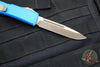 Microtech Ultratech OTF Knife- Single Edge- Blue Handle- Bronze Apocalyptic Blade 121-13 APBL