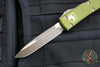 Microtech Ultratech OTF Knife- Single Edge- OD Green Handle- Bronze Apocalyptic Blade 121-13 APOD