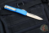 Microtech Ultratech OTF Knife- Single Edge- Blue Handle- Bronzed Blade 121-13 BL