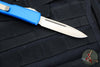 Microtech Ultratech OTF Knife- Single Edge- Blue Handle- Bronzed Blade 121-13 BL