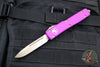 Microtech Ultratech OTF Knife- Single Edge- Violet Handle- Bronzed Finished Blade 121-13 VI