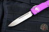 Microtech Ultratech OTF Knife- Single Edge- Violet Handle- Bronzed Finished Blade 121-13 VI