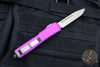 Microtech Ultratech OTF Knife- Single Edge- Violet Handle- Bronzed Finished Blade 121-13 VI