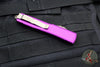 Microtech Ultratech OTF Knife- Single Edge- Violet Handle- Bronzed Finished Blade 121-13 VI