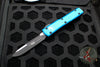 Microtech Ultratech OTF Knife- Single Edge- Blue Handle- Black Blade 121-1 BL