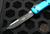 Microtech Ultratech OTF Knife- Single Edge- Blue Handle- Black Blade 121-1 BL