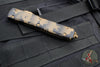 Microtech Ultratech OTF Knife- Single Edge- Coyote Camo Handle- Coyote Camo Finished Plain Blade 121-1 CCS