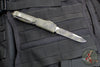Microtech Ultratech OTF Knife- Single Edge- Olive Camo Handle- Olive Camo Finished Part Serrated Blade 121-2 OCS
