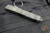 Microtech Ultratech OTF Knife- Single Edge- Olive Camo Handle- Olive Camo Finished Part Serrated Blade 121-2 OCS