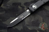 Microtech Ultratech OTF Knife- Single Edge- Tactical- Black Handle- Part Serrated Black Blade 121-2 T