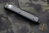 Microtech Ultratech OTF Knife- Single Edge- Tactical- Black Handle- Part Serrated Black Blade 121-2 T