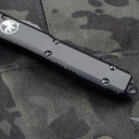 Microtech Ultratech OTF Knife- Single Edge- Tactical- Black Handle- Part Serrated Black Blade 121-2 T