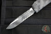 Microtech Ultratech OTF Knife- Single Edge- Urban Camo Handle- Urban Camo Finished Part Serrated Blade 121-2 UCS