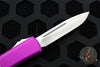 Microtech Ultratech OTF Knife- Single Edge- Violet Handle- Satin Blade 121-4 VI