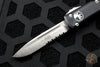 Microtech Ultratech Black Single Edge OTF Knife Satin Part Serrated Blade 121-5