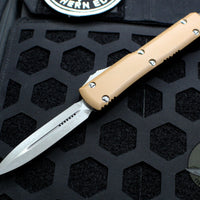 Microtech Ultratech Double Edge OTF Knife Tan G-10 Top with Apocalyptic Blade 122-10 APGTTAS